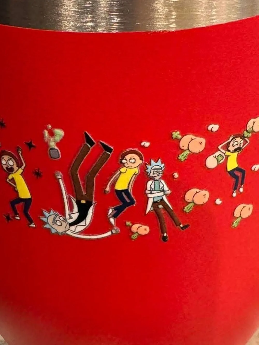 Rick and Morty Red Stainless Steel Tumbler NEW IN BOX